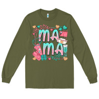 Army Green mama nurse Long Sleeve Tee - texasbilliewilder