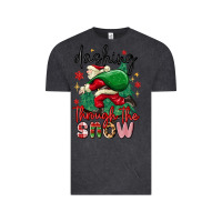 Vintage Black dashing through the snow Vintage Tee - MaliasSmallBusiness