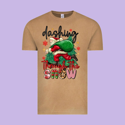 Vintage Tee dashing through the snow