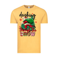 Vintage Mustard dashing through the snow Vintage Tee - MaliasSmallBusiness
