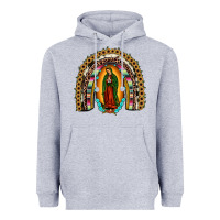 Heather Grey our lady of guadalupe rainbow Heavyweight Hoodie - JahusDesignShop