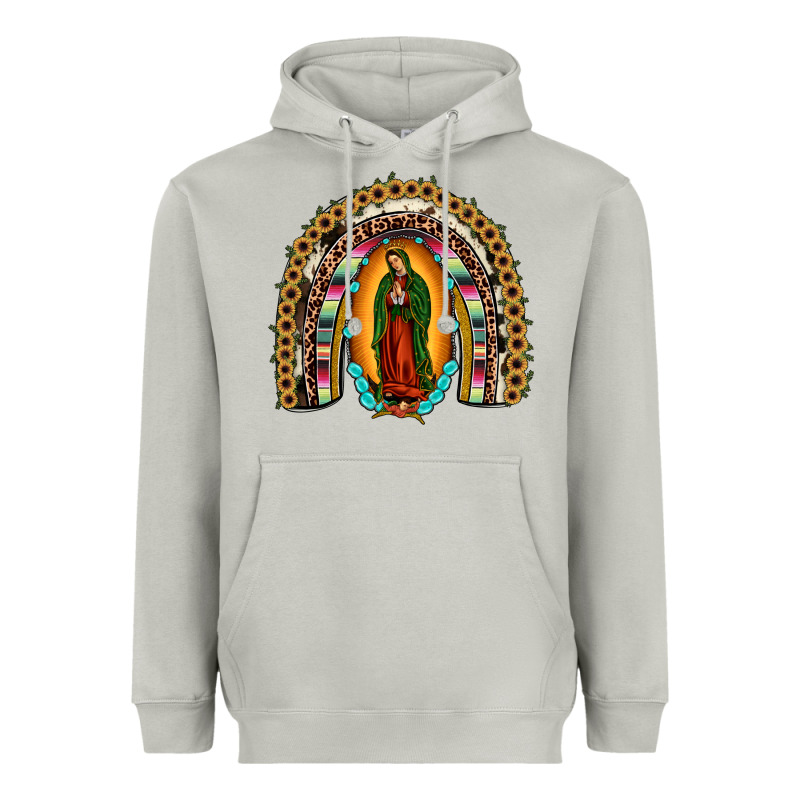 Our Lady Of Guadalupe Rainbow Heavyweight Hoodie by JahusDesignShop | Teevron