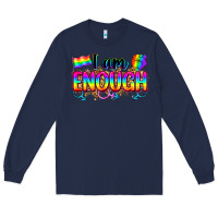 Navy i am enough Long Sleeve Tee - Zillion Design Studio