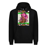 Black cowgitl hat and roses Premium Hoodie - AdoDesignShop