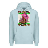 Blue Mist cowgitl hat and roses Premium Hoodie - AdoDesignShop