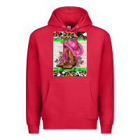 Cardinal cowgitl hat and roses Premium Hoodie - AdoDesignShop