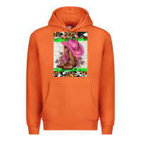 Carrot cowgitl hat and roses Premium Hoodie - AdoDesignShop