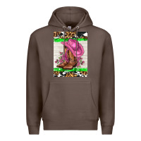 Coffee cowgitl hat and roses Premium Hoodie - AdoDesignShop