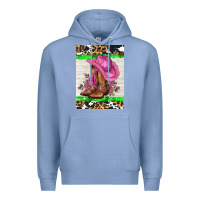 Colony Blue cowgitl hat and roses Premium Hoodie - AdoDesignShop