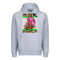Heather Grey cowgitl hat and roses Premium Hoodie - AdoDesignShop