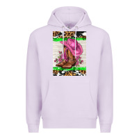 Lilac cowgitl hat and roses Premium Hoodie - AdoDesignShop