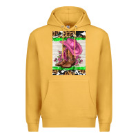 Mustard cowgitl hat and roses Premium Hoodie - AdoDesignShop