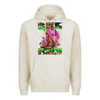 Oatmeal Heather cowgitl hat and roses Premium Hoodie - AdoDesignShop