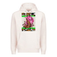 Pale Pink cowgitl hat and roses Premium Hoodie - AdoDesignShop