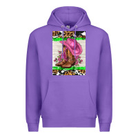 Purple cowgitl hat and roses Premium Hoodie - AdoDesignShop