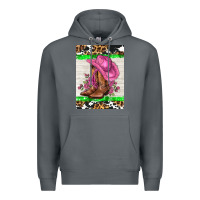 Rock cowgitl hat and roses Premium Hoodie - AdoDesignShop