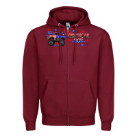 Burgundy all american boy libbey glass Zipper Hoodie - HRA Design Shop