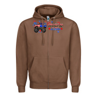 Chestnut all american boy libbey glass Zipper Hoodie - HRA Design Shop