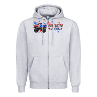 Heather Grey all american boy libbey glass Zipper Hoodie - HRA Design Shop
