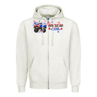 Oatmeal Heather all american boy libbey glass Zipper Hoodie - HRA Design Shop