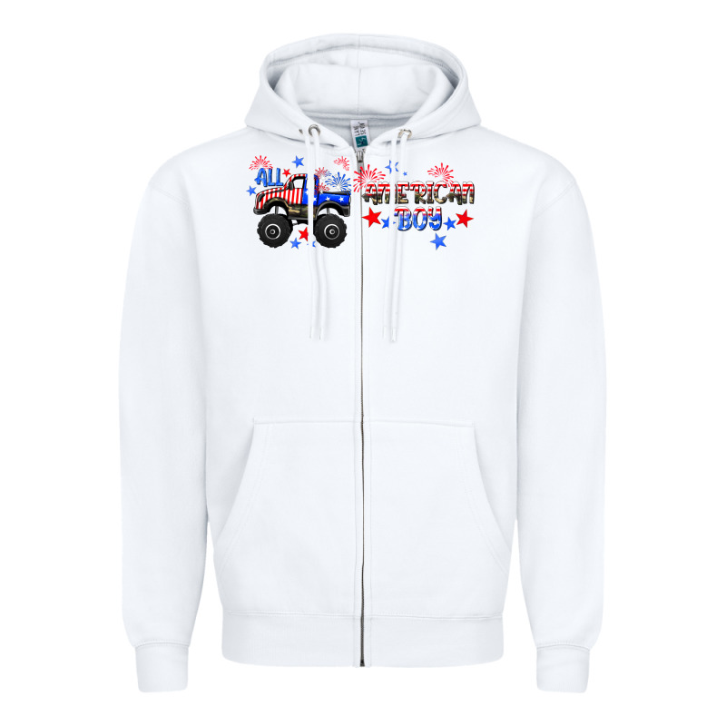 All American Boy Libbey Glass Zipper Hoodie by HRA Design Shop | Teevron