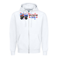 White all american boy libbey glass Zipper Hoodie - HRA Design Shop