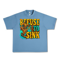 Pebble Blue refuse to sink western Urban Heavy Tee - texasbilliewilder