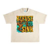 Sandshell refuse to sink western Urban Heavy Tee - texasbilliewilder