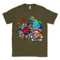Army Green autism sunflower gnome Classic Tee - Zillion Design Studio