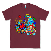 Burgundy autism sunflower gnome Classic Tee - Zillion Design Studio