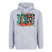 Heather Grey all my hope is in jesus Heavyweight Hoodie - Jasminsmagicworld
