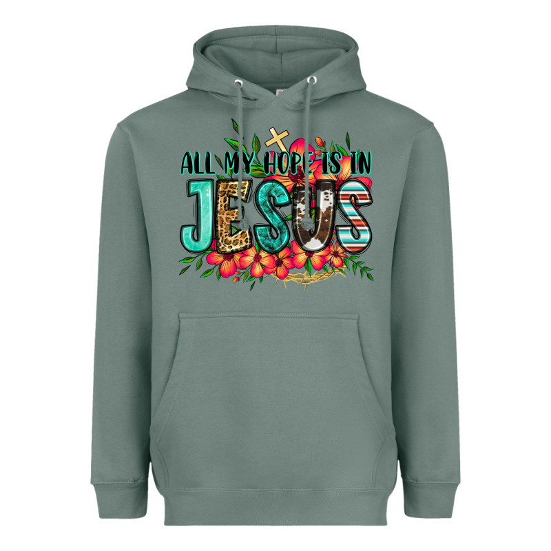 All My Hope Is In Jesus Heavyweight Hoodie by Jasminsmagicworld | Teevron