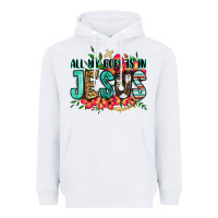 White all my hope is in jesus Heavyweight Hoodie - Jasminsmagicworld