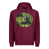 Burgundy one lucky mama Premium Hoodie - MaliasSmallBusiness