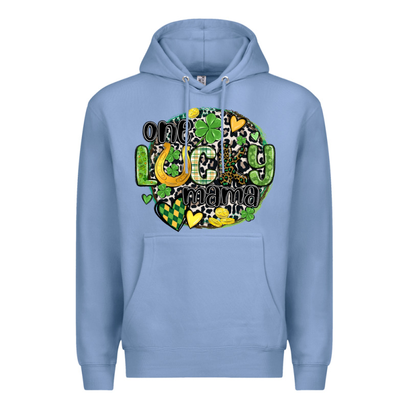 One Lucky Mama Premium Hoodie by MaliasSmallBusiness | Teevron