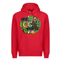 Red one lucky mama Premium Hoodie - MaliasSmallBusiness