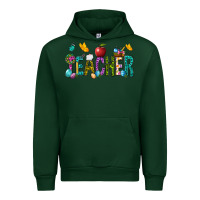 Forest Green Easter Teacher Urban Hoodie - NancyCooperArtShop