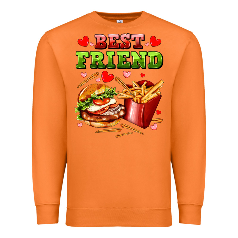 Best Friend Hamburger Potatoes Premium Sweatshirt by AdoDesignShop | Teevron