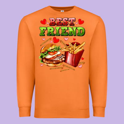 Best Friend Hamburger Potatoes Premium Sweatshirt Designed By Adodesignshop