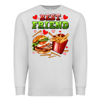 Dove Grey best friend hamburger potatoes Premium Sweatshirt - AdoDesignShop