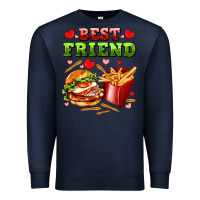 Navy best friend hamburger potatoes Premium Sweatshirt - AdoDesignShop