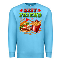 Ocean Blue best friend hamburger potatoes Premium Sweatshirt - AdoDesignShop