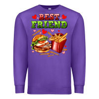 Purple best friend hamburger potatoes Premium Sweatshirt - AdoDesignShop