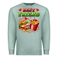 Seafoam best friend hamburger potatoes Premium Sweatshirt - AdoDesignShop