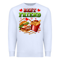 White best friend hamburger potatoes Premium Sweatshirt - AdoDesignShop