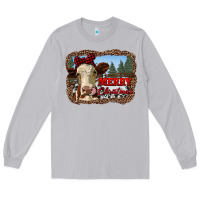 Moon Dust merry christmas heifer cow with farm Long Sleeve Tee - RanaPortraitStore