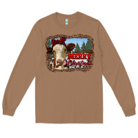 Toasted Coconut merry christmas heifer cow with farm Long Sleeve Tee - RanaPortraitStore