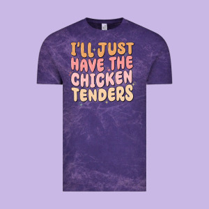 I'll Just Have The Chicken Tenders Vintage Tee Designed By Maliassmallbusiness