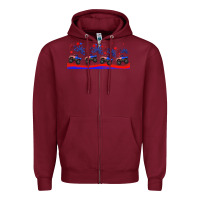 Burgundy american truck libbey glass Zipper Hoodie - HRA Design Shop