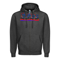 Charcoal Heather american truck libbey glass Zipper Hoodie - HRA Design Shop